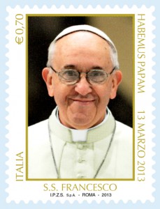 francobollo papa francesco