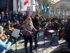 Protesta musicisti a Palermo