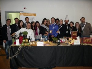 La delegazione al pranzo siciliano