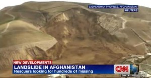 Frana in afghanistan (fermo immagine da CNN)