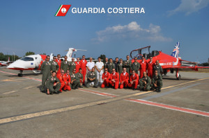 Red Arrows: le 'frecce rosse' inglesi ospiti della base aeromobili guardia costiera di Catania