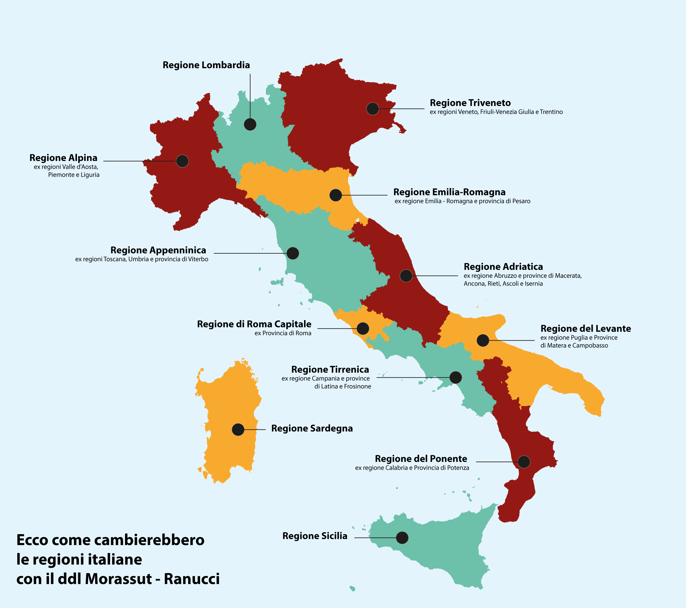 Da A 12 Regioni Ecco Come 2 Politici Cambiano La Cartina Dell Italia Ma Gli Italiani Sono D Accordo Mappa Stretto Web