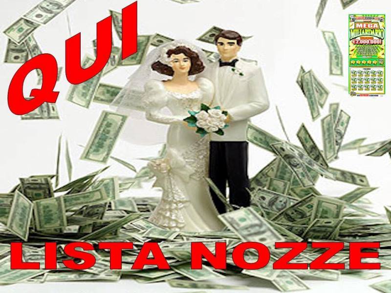 sposi chiedono gratta e vinci