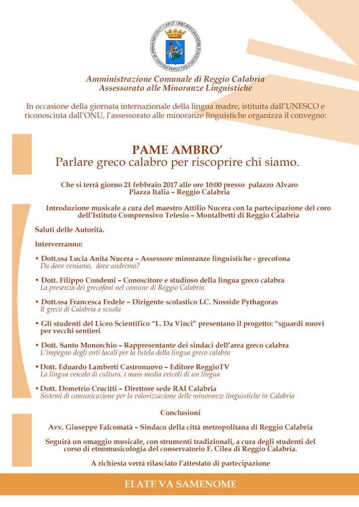 Reggio Calabria: martedi a Palazzo Alvaro il Covegno “Pame ... - Stretto web