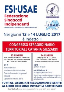 locandina congresso territoriale Fsi-Usae Catania Guzzardi