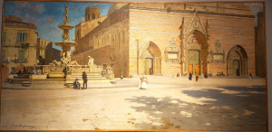 MuMe, LUIGI DI GIOVANNI, Piazza Duomo di Messina, olio su tela 99x204 (1891)