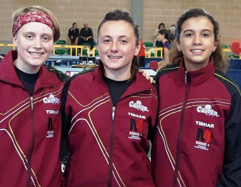 ASD Tennistavolo Casper Dopo Il Secondo Posto La Squadra Femminile Si 
