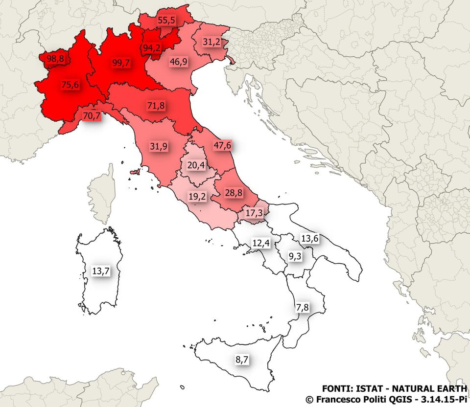 Coronavirus L Andamento Del Contagio Regione Per Regione Calabria E Sicilia Le Meno Colpite Grafica Stretto Web
