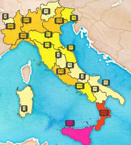 mappa italia cognome donato