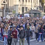 Manifestazione No Green Pass a Bergamo