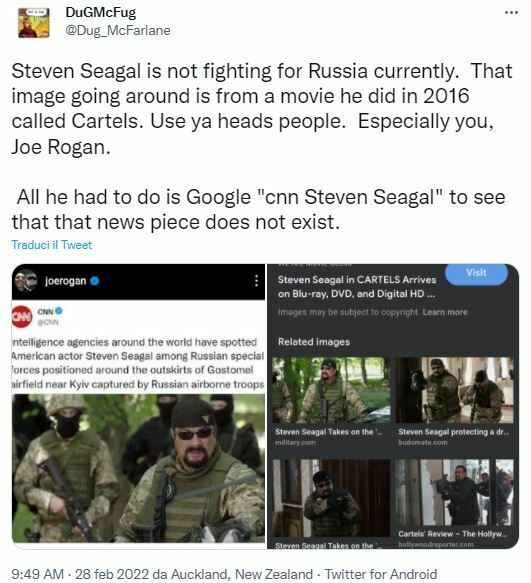 Fake news Steven Seagal in Ucraina