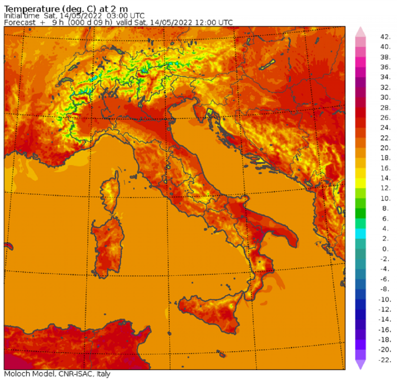 Meteo, le temperature massime di oggi: picchi di +31°C in Calabria e +30°C in Sicilia