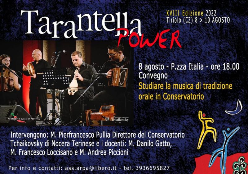 Al via domani a Tiriolo la 18ª edizione del “Tarantella Power”