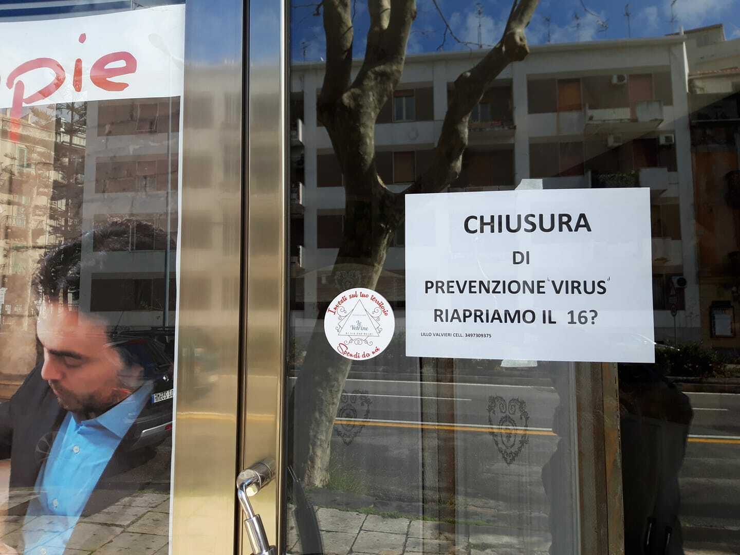 negozio chiuso messina coronavirus