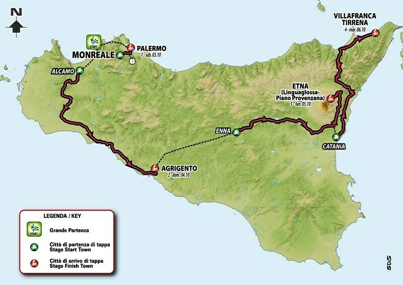 Il Giro D Italia Riparte Dalla Sicilia 4 Le Tappe Sull Isola Dal 3 Al 6 Ottobre Stretto Web