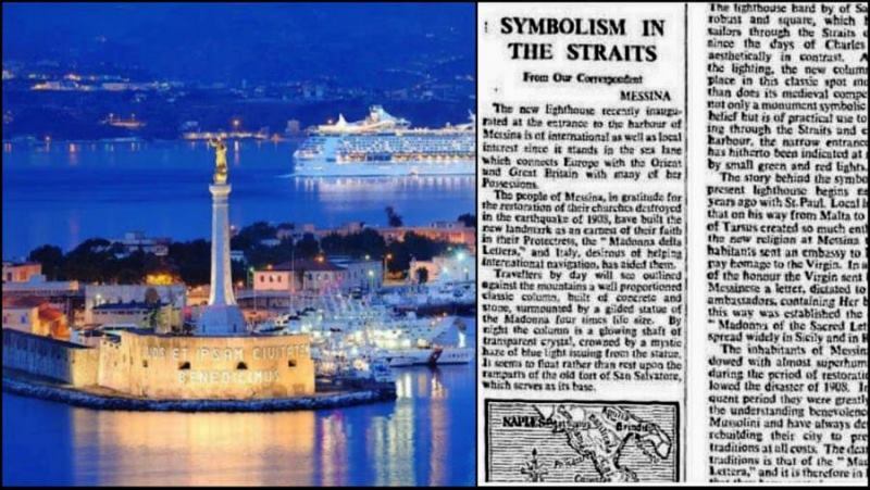 Madonna della Lettera a Messina e l'articolo del Times