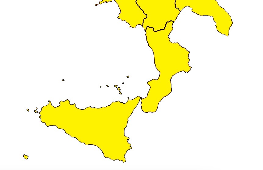 calabria sicilia zona gialla