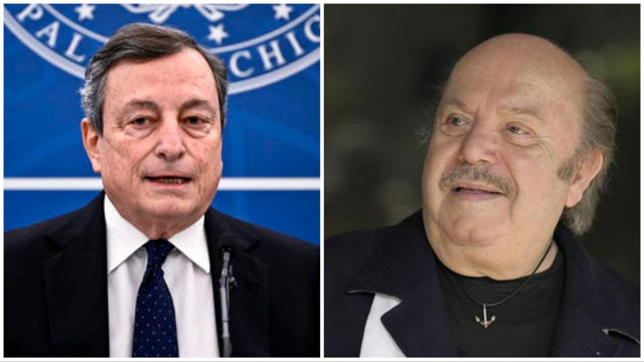Mario Draghi e Lino Banfi