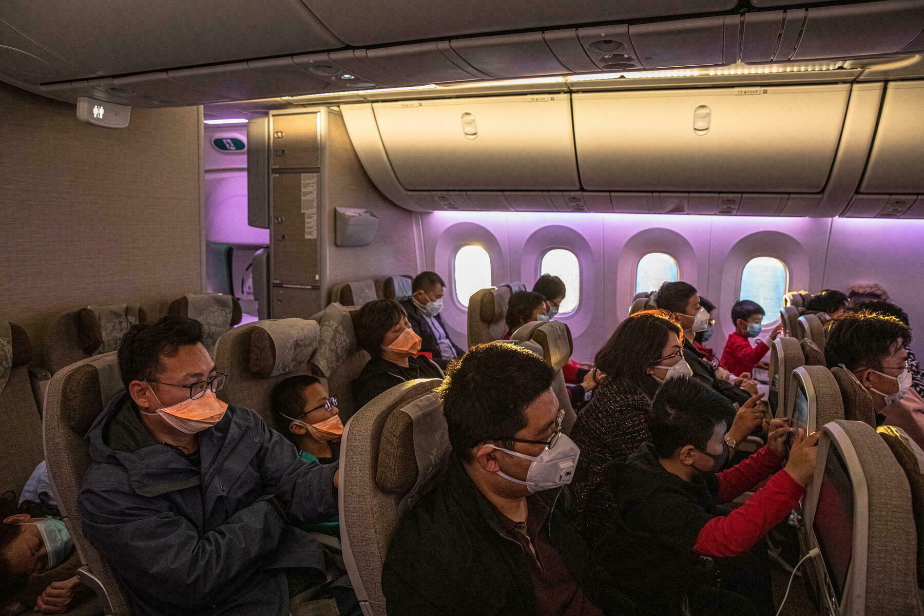 Mascherine passeggeri aereo