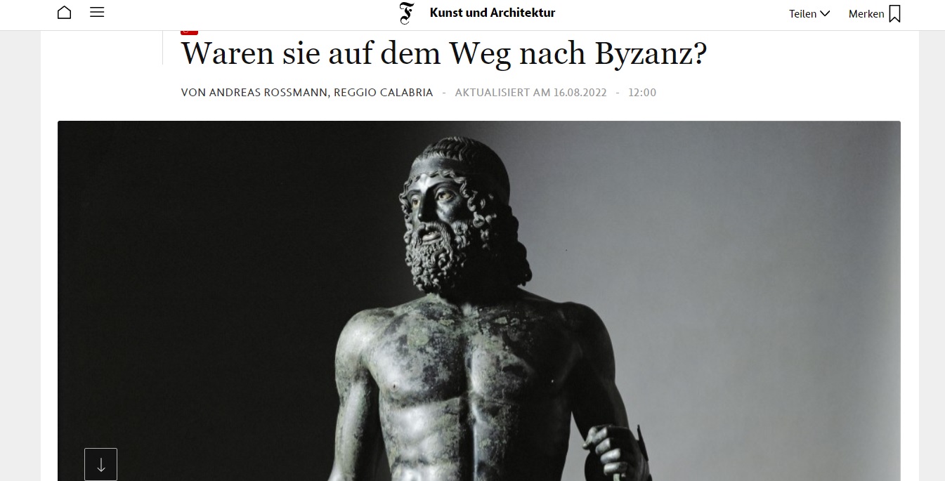 articolo tedesco bronzi riace