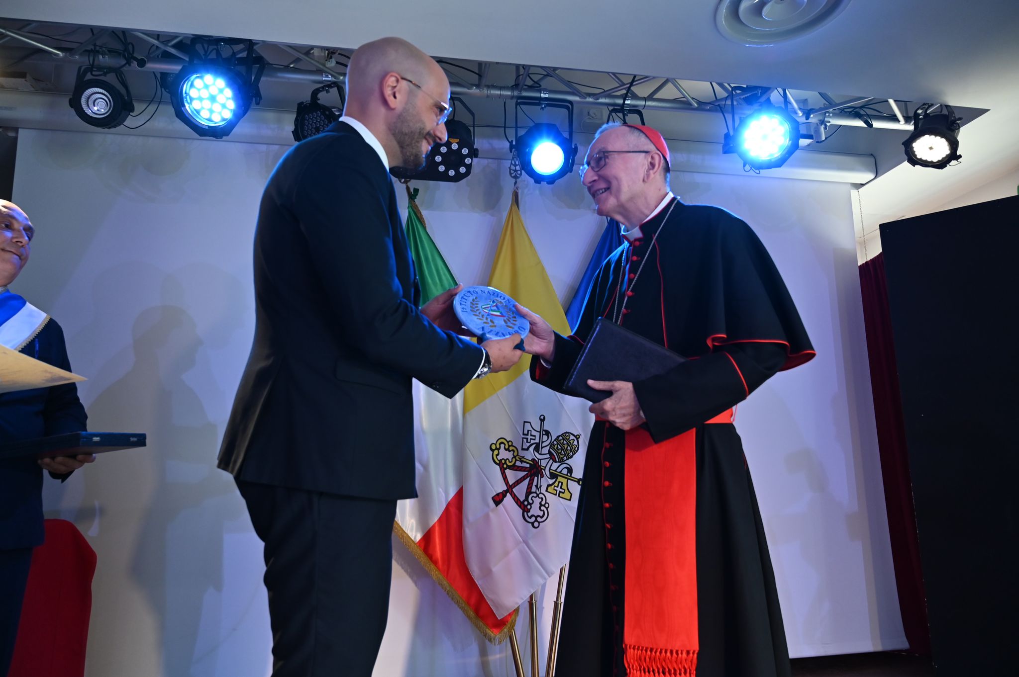 Il presidente INA Lorenzo Festicini e il Segretario di Stato della Santa Sede Cardinale Pietro Parolin