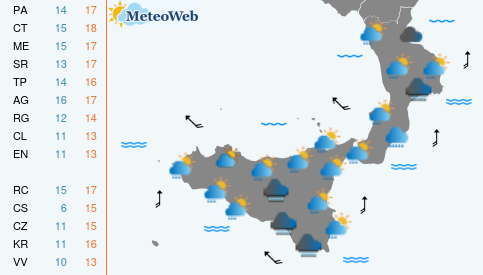 Previsioni Meteo Martedi 16 Dicembre