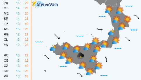 Previsioni Meteo Sabato 18 Aprile