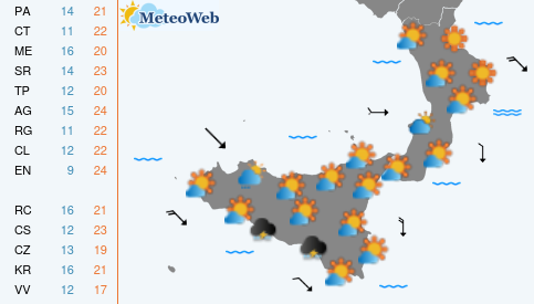 Previsioni Meteo Sabato 18 Aprile