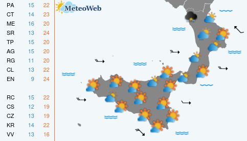 Previsioni Meteo Giovedi 14 Maggio