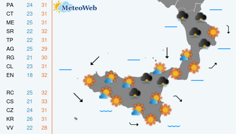 Martedi 23 Giugno Previsioni Meteo Martedi 23 Giugno
