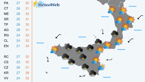 Previsioni Meteo Martedi 28 Luglio