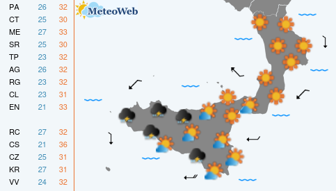 Previsioni Meteo Mercoledi 29 Luglio