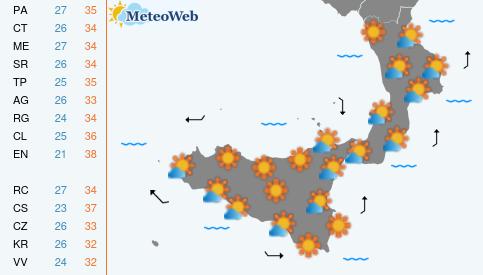 Previsioni Meteo Lunedi 3 Agosto