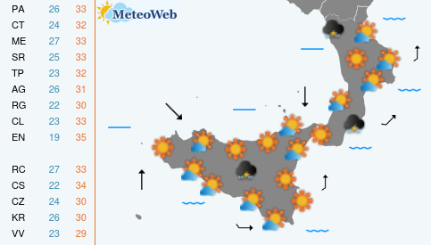 Previsioni Meteo Domenica 16 Agosto