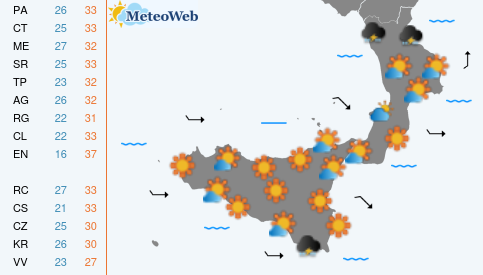 Previsioni Meteo Lunedi 17 Agosto