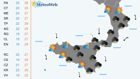 Previsioni Meteo Martedi 15 Settembre