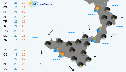 Previsioni  Meteo Domenica 20 Settembre