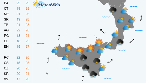 Previsioni Meteo Mercoledi 7 Ottobre