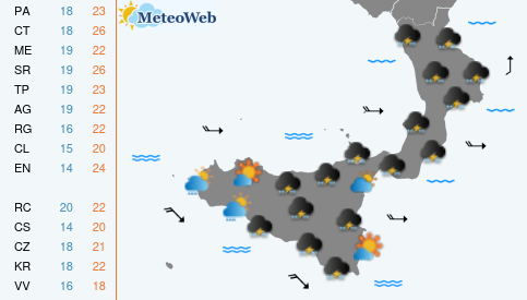 Previsioni Meteo Sabato 10 Ottobre