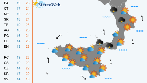 Previsioni Meteo Martedi 13 Ottobre