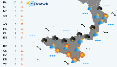 Previsioni Meteo Domenica 11 Ottobre