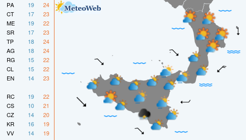 Previsioni Meteo Sabato 17 Ottobre
