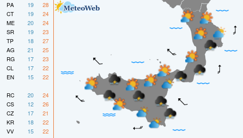 Previsioni Meteo Martedi 20 Ottobre