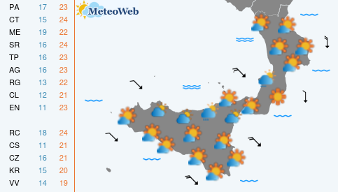 Previsioni Meteo Venerdi 23 Ottobre