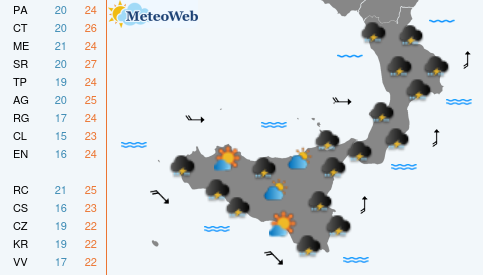 Previsioni Meteo Mercoledi 21 Ottobre