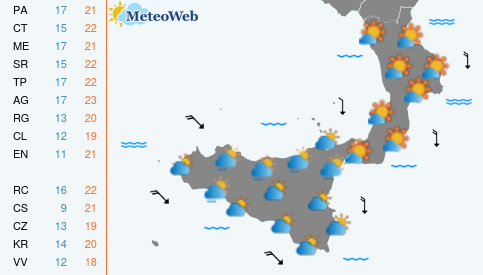 Previsioni Meteo Lunedi 26 Ottobre