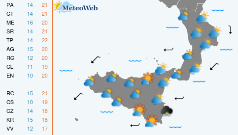 Previsioni  Meteo Venerdi 30 Ottobre
