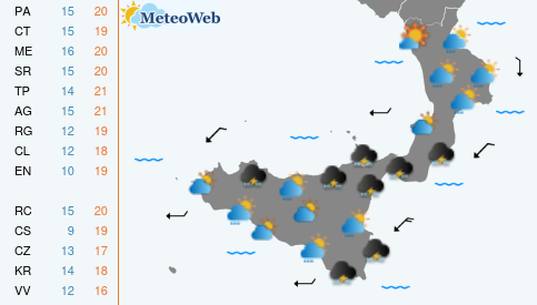 Previsioni Meteo Sabato 31 Ottobre