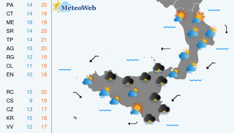 Previsioni  Meteo Sabato 31 Ottobre