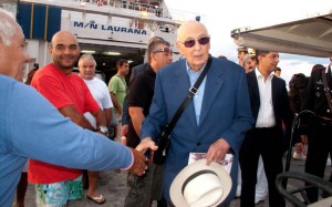 Il presidente Napolitano a Stromboli, meta delle vacanze estive
